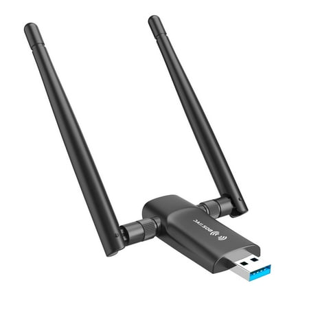 Wireless USB WiFi Adapter for PC - 1300Mbps Dual 5Dbi Antennas 5G/2.4G WiFi Adapter for Desktop PC Laptop