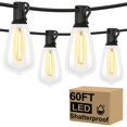 thumbnail image 1 of Guirnaldas de luces Brightever de 18 m, 32 bombillas LED vintage impermeables, 1 of 7