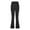 Black, variant on XWSHYW Pants for Women Womens Fashion Casual Temperament Solid Color Knitted Pull Slim Flare Trousers