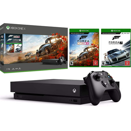 Microsoft Xbox One X Forza Horizon 4 and Motorsport 7 Bundle: Forza Horizon 4, Forza Motorsport 7, Xbox One X Console Native 4K HDR 1TB with Wireless