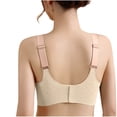 thumbnail image 5 of Swuxness Womens Comfortable Wireless Bra, Women's Push Up Bras, Women's Plus Size Color Block Removable Cups Soft Support Lightweight Everyday Bra Khaki, M, 5 of 5