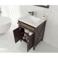 thumbnail image 4 of Laviva Wimbledon 24" Wood Cabinet with Quartz Countertop in Brown/White, 4 of 4