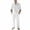 White, variant on LEKWK Men Linen Sets Outfits 2 Piece Long Sleeve V Neck Casual Tops and Drawstring Elastic Waist Wide Leg Pants Summer Casual Beach Vacation Resort Outfits