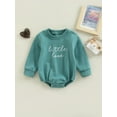 thumbnail image 2 of Wassery Infant Baby Spring Romper  Letter Print Long Sleeve Jumpsuit Crew Neck Embroidery One-Piece Bodysuit Casual Clothes 0-18M, 2 of 8