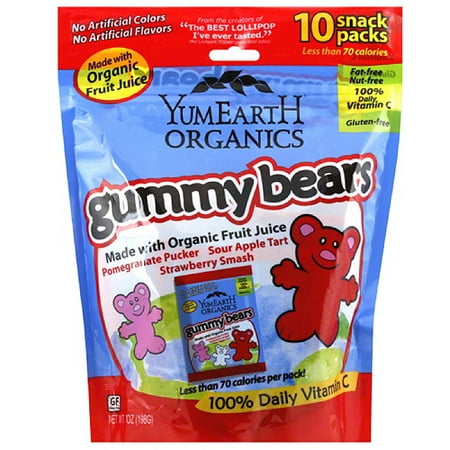 YumEarth Organics gommeux ours, 7 oz, (paquet de 12)