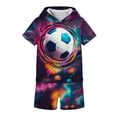 thumbnail image 7 of Sentuca Boys Outfit Sets Graphic Tees Hooded Short Sleeve and Shorts 2 Piece Sets Kids Summer Clothes Size 13-14 Years, 7 of 7