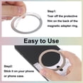thumbnail image 3 of 4Pcs Magnetic Adapter Ring, Magnetic Wireless Charger Conversion Kit, Gold, 3 of 8