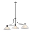 thumbnail image 3 of 3 Light Chandelier In Restoration Style-21 Inches Tall And 13.25 Inches Wide-Brushed Nickel Finish-Matte Opal Shade Color Z-Lite 725-3Bn-Dmo14, 3 of 7
