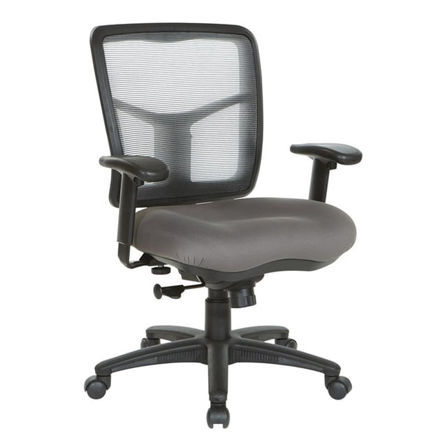 Scranton & Co Gray Mesh Back Chair with Pneumatic Height Adjustment