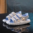 thumbnail image 2 of Xfvqtps Kids Boys Beach Sandals Open Toe Hook and Loop Straps Soft Sole Flats Summer Shoes, 2 of 9