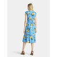 thumbnail image 2 of Time and Tru Women's V-Neck Midi Dress, Sizes XS-XXXL, 2 of 4