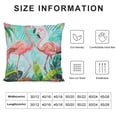 thumbnail image 6 of COMIO Flamingos Throw Pillow Cover, Tropical Leaves Flowers Bird Pillowcase Soft  Home Decorative Pillow cases  Cushion Covers for Indoor Outdoor Bedroom and Car White, 6 of 6