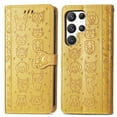 thumbnail image 2 of Feishell for Samsung Galaxy S24 Ultra Cartoon Cute Wallet Case, Cat Dog Style Flip with ID Card Holder Premium PU Leather Cases with Wrist Strap, Magnetic Closure Folio Kickstand Phone Cover, Yellow, 2 of 11