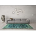 thumbnail image 3 of Ahgly Company Indoor Rectangle Oriental Turquoise Blue Industrial Area Rugs, 2' x 3', 3 of 4