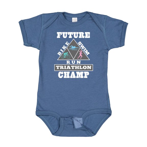 Inktastic Future Triathlon Champ Run Swim Boys or Girls Baby Bodysuit