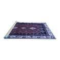 thumbnail image 2 of Ahgly Company Machine Washable Indoor Round Persian Blue Traditional Area Rugs, 7' Round, 2 of 4