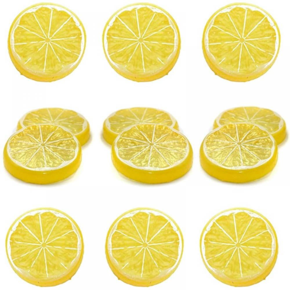 HK New Lifelike Decorative Artificial Lemon Slices Fake Fruit Home Decor NEW 