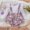 Purple, variant on DPTALR Winter Baby Girls Baby Girl Long Sleeved Blouse Flower Pattern Suspender Skirt Suit