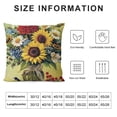 thumbnail image 5 of Classical Sunflower with Print Cushion Cover Pillowslip Square Home Decorative Throw Pillow Case, 5 of 5