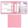thumbnail image 1 of Cacturism Car Registration and Insurance Holder, Vehicle Glove Box Car Organizer Men Women Wallet Accessories Case for Cards, Essential Document, Driver License, Pink, 1 of 8