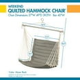 thumbnail image 3 of Classic Accessories Duck Covers Weekend Quilted Hammock Chair, 27 x 49 x 39.5 Inch, Moon Rock, 3 of 8
