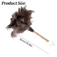 thumbnail image 3 of Classic Kitchen Accessories, 1 PCS Feather Duster Natural Solid Wooden Handle for Keyboard Home Car Cleaning, 3 of 9