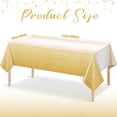 thumbnail image 2 of Mantel de plástico dorado degradado para fiestas, paquete de 3, manteles desechables de color dorado amarillo degradado para mesas rectangulares, mantel con salpicaduras de color dorado claro para, 2 of 5