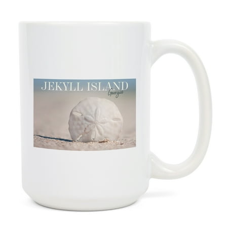 

15 fl oz Ceramic Mug Jekyll Island Georgia Sand Dollar on Beach Dishwasher & Microwave Safe