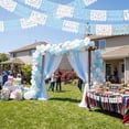 thumbnail image 5 of 6 Pack Papel Picado Mexican Wedding Cielito Lindo Party Decor 118 Feet Dia De Los Muertos Decor Classroom Banner for Altar Mexican Wedding Birthday(Blue and White,Amor), 5 of 7