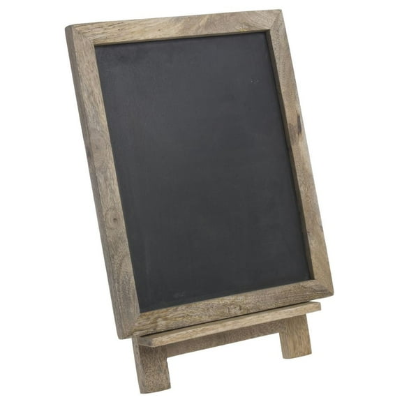 HUBERT® Chalkboard Sign with Easel Natural Mango Wood - 12"L x 6"W x 11 3/4"H