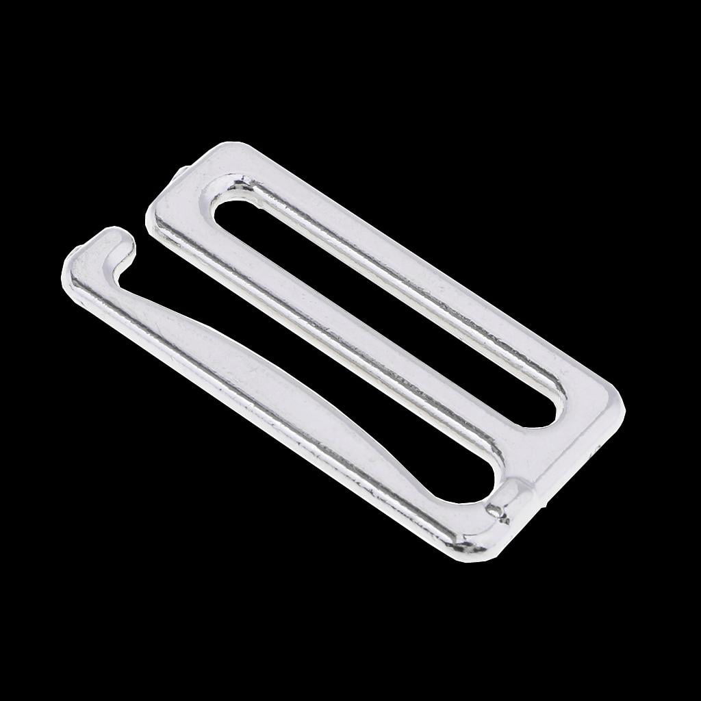 6x100pcs Metal Bra Strap Adjuster Slider/ Hooks Lingerie Sewing