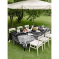 thumbnail image 4 of Outdoor Tablecloth with Umbrella Hole for Patio/Picnic/Party/Camping, Black Marble Waterproof Table Cloth Rectangle Table Cover Washable, Vintage Abstract Grey Fluid Aesthetic (60"x 84"), 4 of 8