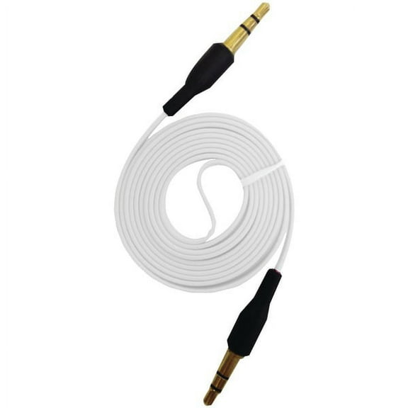 Iessentials 3.5mm Flat Auxiliary Cable, 3.3ft (white)