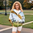thumbnail image 7 of Bovemsi Sweatshirt for Women Women's Fashion Casual Letter Print Hooded With Zipper Zip Up Hoodie, 7 of 7