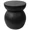 Black, variant on LeisureMod Mander Fiberstone Side Table – Ribbed Hourglass End Accent Table for Indoor or Outdoor Use