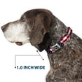 thumbnail image 6 of Buckle-Down Pet Collar, Dog Collar Metal Seatbelt Buckle, American Flag Vivid Close Up, 9.5 to 13 Inches 1.0 Inch Wide, 6 of 8
