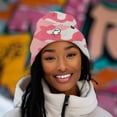 thumbnail image 4 of Dalix Ghost Life Embroidered Beanie Hat Knit Cap Cold Weather Womens in Pink Camo, 4 of 5