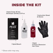 Splat Semi-Permanent Red Hair Dye Color Kit with Bleach, Crimson Obsession, 1 Application