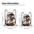 thumbnail image 2 of Disketp Vintage Husky Dog Drawstring Backpack Drawstring Gym Bags Draw String Bags for Sports, Gym, Travel, Swimming, Beach-Medium, 2 of 6