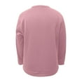thumbnail image 5 of DHFJKG Sweatshirt For Women Split Hem Crewneck Long Sleeve Casual Loose Fit Pullover Fall Winter Solid Color Classic Tops, 5 of 6