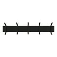 thumbnail image 4 of Kate and Laurel Rossmore Farmhouse 5-Hook Wall Hanging Coat Rack, Black, 4 of 6