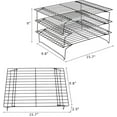 thumbnail image 2 of NOGIS 3-Tier Collapsible Cooling Rack Non-Stick Stackable Baking Rack Wire Cooking Rack Oven Rack Cookie Rack for Cooking, Baking, Cooling, Roasting and Grilling, Adjustable & Foldable, 2 of 7