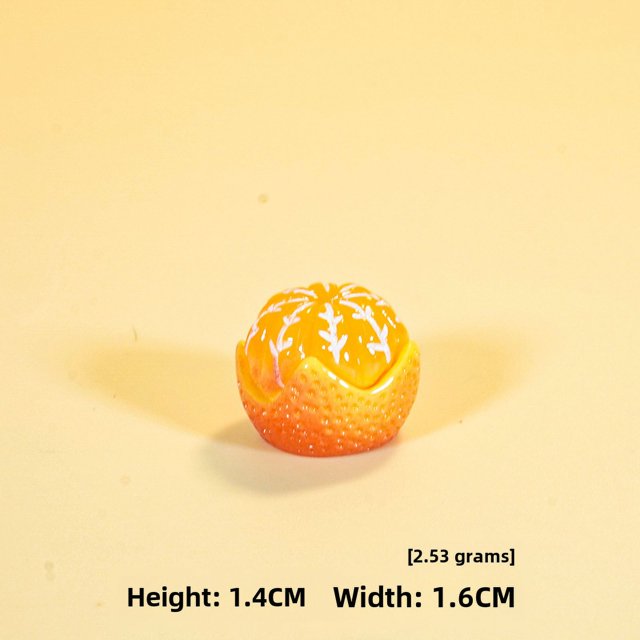 Accesorios de resina para joyería DIY, decoración de micropaisajes, tienda de conveniencia, comida y juegos, fruta pequeña, naranja pequeña, material hecho a mano
