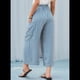 thumbnail image 4 of Pantalones Anchos de Verano para Mujer, Cómodos, Color Azul , Talla XXL, 4 of 7
