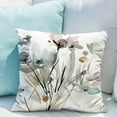 thumbnail image 5 of Brown Cream Grey Teal Floral Pillow Covers Watercolor Flower Couch Pillow Cases Rustic Abstract Modern Throw Pillows Set of 2 Farmhouse Home Decor for Room Bedroom Bed Cushion Outdoor 20x20'''', 5 of 6