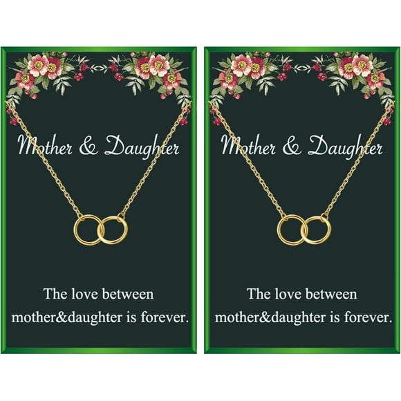 HAHDAXIA Mother Daughter Necklace Gifts Matching Heart Knot Necklace for Mother Daughter Mother'S Day Birthday Christmas Jewelry Gifts for Women Girls