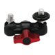 thumbnail image 1 of Soporte adaptador de montaje de mágico de zapata caliente de cabeza de bola doble de 1/4 pulgada para DSLR Baoblaze Soporte de doble cabeza de bola, 1 of 8