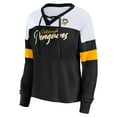 thumbnail image 2 of Women's Fanatics Black Pittsburgh Penguins Take the Shot Long Sleeve Lace-Up V-Neck T-Shirt, 2 of 3