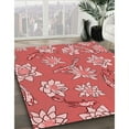thumbnail image 2 of Ahgly Company Indoor Round Patterned Light Coral Pink Area Rugs, 7' Round, 2 of 6