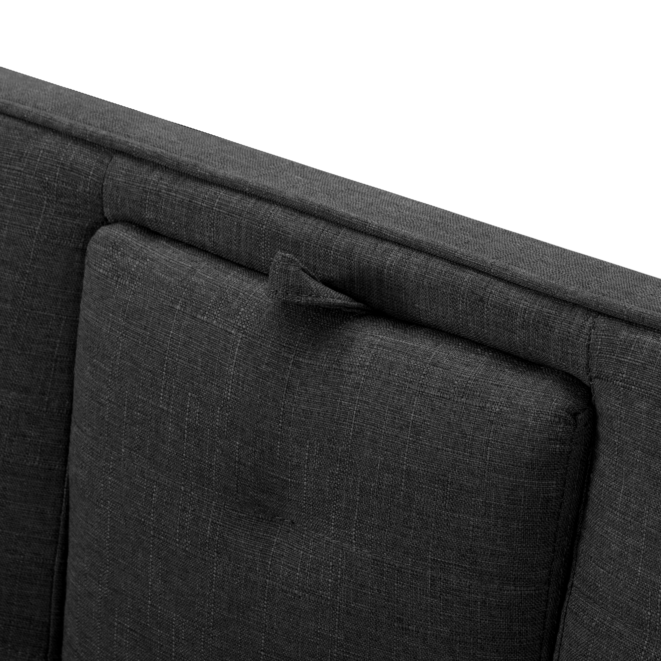 Gewnee 65.35" Futon Sofa Bed Metal Frame 5 Adjustable Positions Cup Holders Storage Pocket Office Apartment Dark Grey